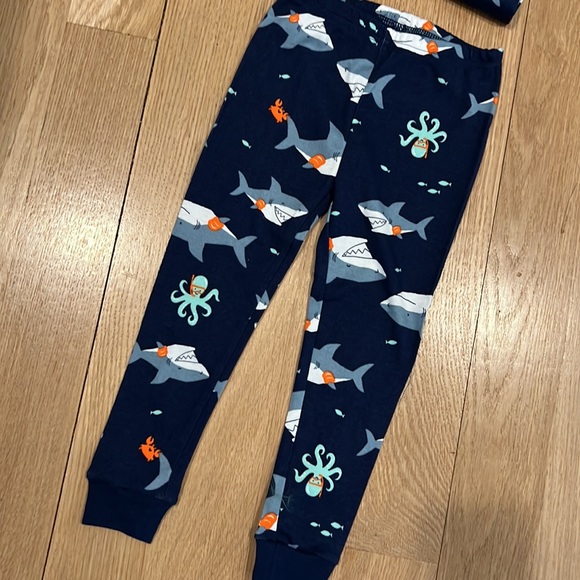 Carters Shark Crab Octopus Short Sleeve PJ set 2 - Picture 3 of 4